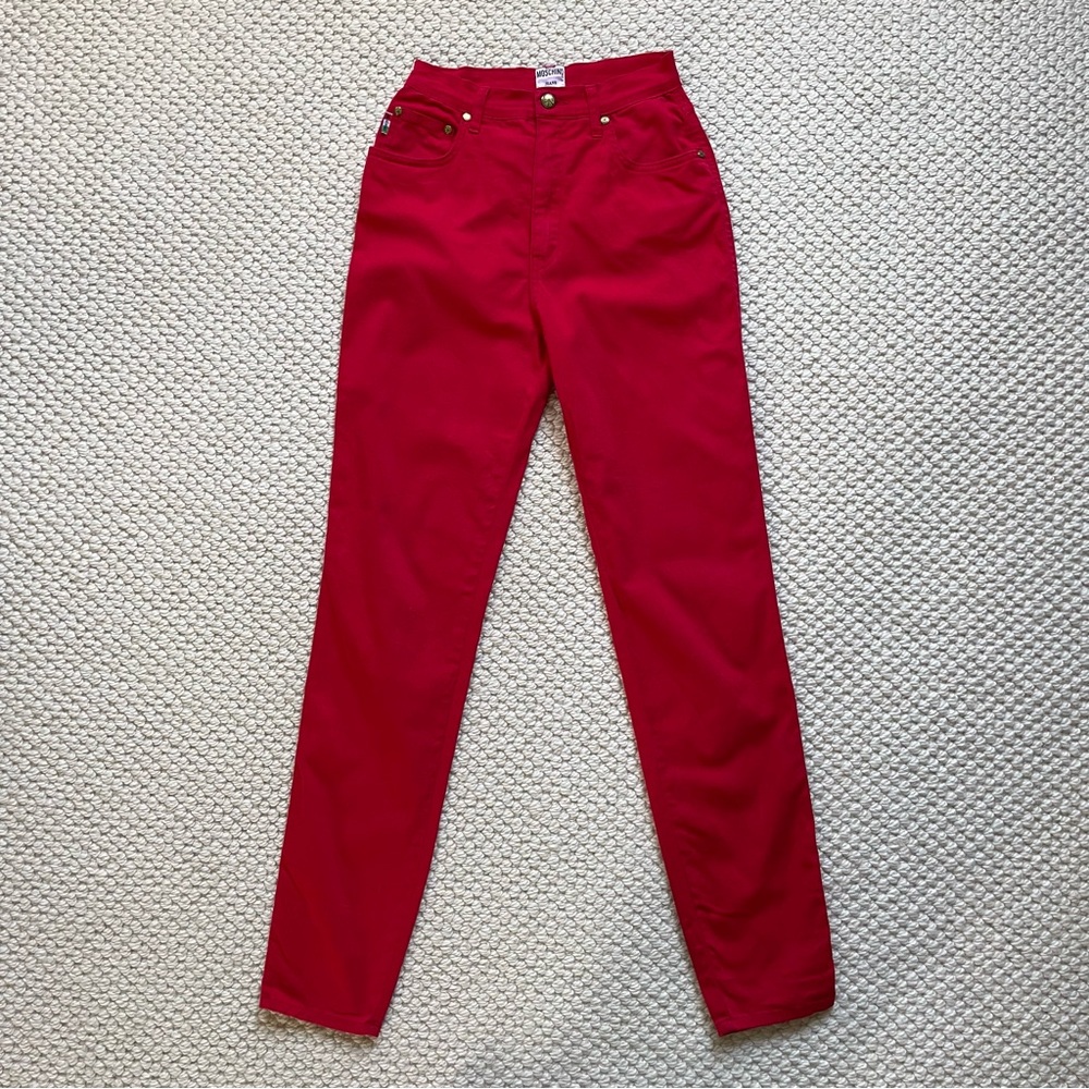 Vintage 80s red Moschino jeans
